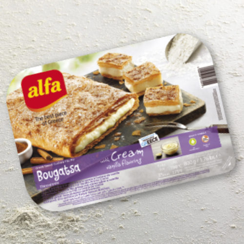 Traditional pies bougatsa