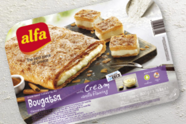 Traditional pies bougatsa